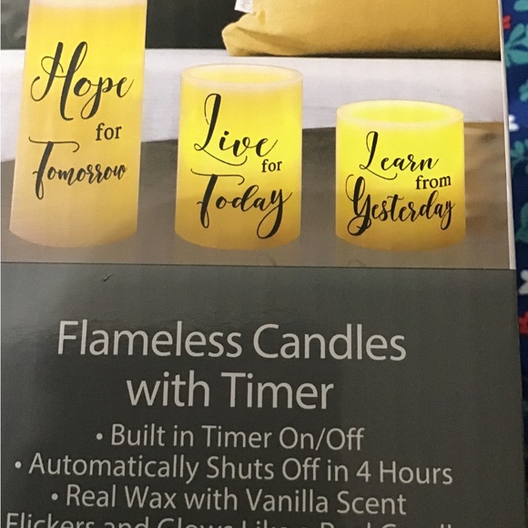 Other - New with tags flameless candles with timer total set of three